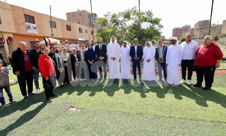 ممدوح عيد وعدد من نجوم بيراميدز يشاركون في الزيارة الميدانية لوفد مؤسسة زايد العليا