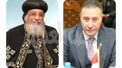 أعضاء مؤتمر العمل العربى يهنئ الكنيسة باعياد القيامة